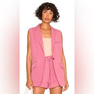 Rag & Bone Margot Sleeveless Blazer in Blush Pink
